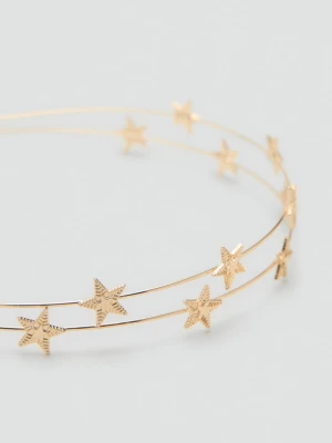 MANGO KIDS - Diadem z gwiazdami złoty - Rozmiar uniwersalny - Dzieci