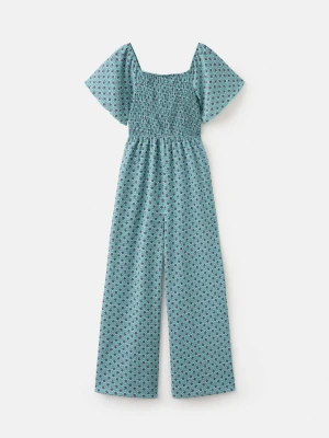 Długi wzorzysty kombinezon bladozielony - Dzieci - lata - MANGO KIDS