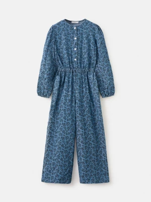 MANGO KIDS - Długi wzorzysty kombinezon ciemnoniebieski - - Dzieci