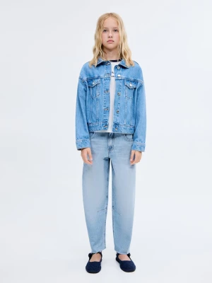 MANGO KIDS - Dżinsy balloon ze średnim stanem szary denim - - Dzieci