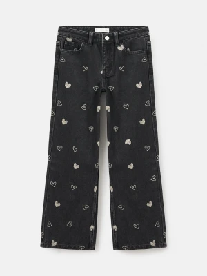 MANGO KIDS - DZINSY black denim - - Dzieci