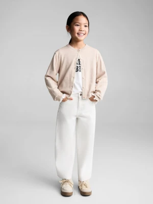 MANGO KIDS - Dżinsy culotte biały - - Dzieci