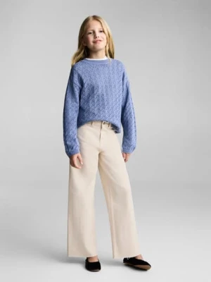 MANGO KIDS - Dżinsy culotte piaskowy - - Dzieci