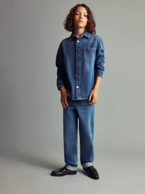 MANGO KIDS - Dżinsy regular fit ciemnoniebieski - - Dzieci