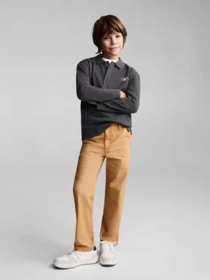 MANGO KIDS - Dżinsy regular fit średni brązowy - lata - Dzieci