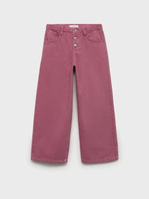 MANGO KIDS - Jeans culotte z guzikami wiśniowy - - Dzieci