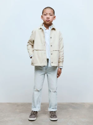 MANGO KIDS - Dżinsy z ozdobnymi rozdarciami jasnoniebieski - - Dzieci