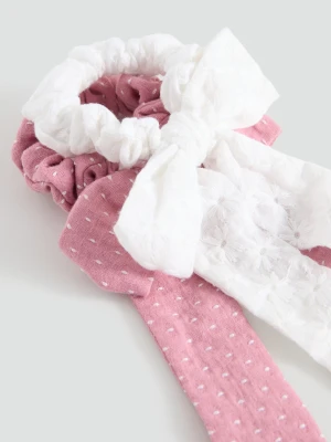 MANGO KIDS - Gumka do włosów z kokardą biały - Rozmiar uniwersalny - Dzieci
