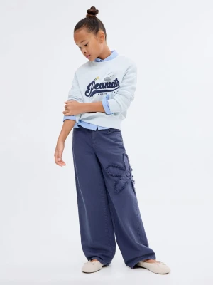 MANGO KIDS - Haftowana bluza Snoopy błękitny - lata - Dzieci