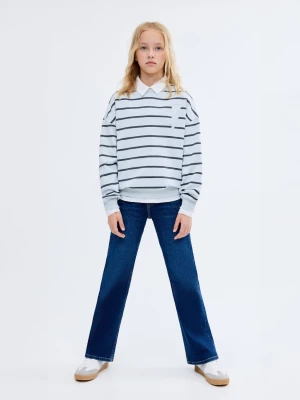 Zdjęcie produktu MANGO KIDS - Haftowana bluza w paski niebieski - lata - Dzieci