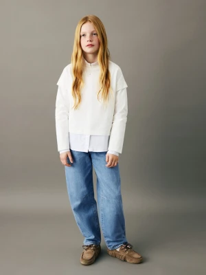 Jeansy balloon średni niebieski - Dzieci - - MANGO KIDS