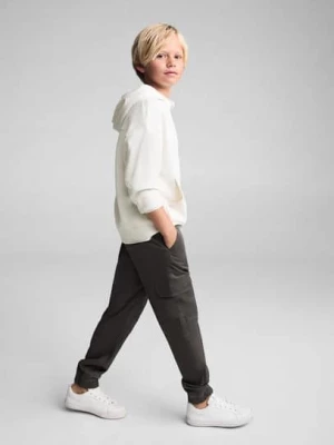 MANGO KIDS - Joggersy cargo antracytowy - - Dzieci