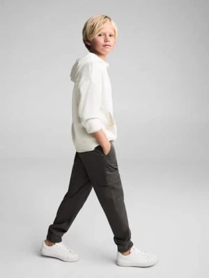 MANGO KIDS - Joggersy cargo antracytowy - - Dzieci