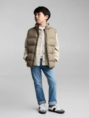MANGO KIDS - Kamizelka pikowana z kieszeniami piaskowy - lata - Dzieci