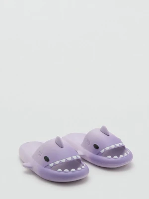 MANGO KIDS - KLAPKI jasny/pastelowa purpura - - Dzieci