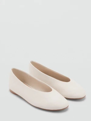 MANGO KIDS - Klasyczne baleriny złamana biel - - Dzieci