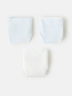 MANGO KIDS - Komplet 3 par bawełnianych fig błękitny - lata - Dzieci