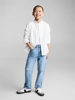 MANGO KIDS - Koszula oxford z 100% bawełny biały - - Dzieci