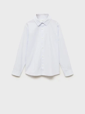 MANGO KIDS - Koszula z tkaniny Oxford w paski błękitny - - Dzieci