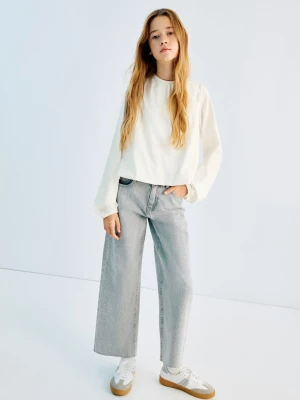 Koszulka z bufiastym efektem złamana biel - Dzieci - lata - MANGO KIDS