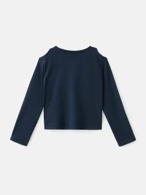 MANGO KIDS - Koszulka z wycięciem granatowy - lata - Dzieci