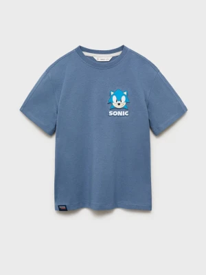 MANGO KIDS - Koszulka z wypukłym motywem Sonic niebieski indygo  - lata - Dzieci