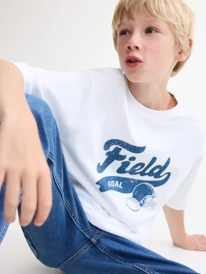 MANGO KIDS - Koszulka ze wzorem i krótkimi rękawami biały - lata - Dzieci