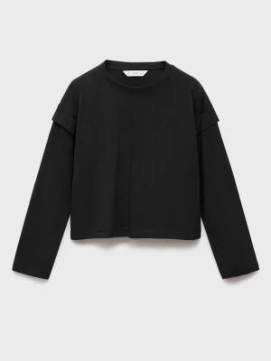 MANGO KIDS - Koszulka ze zdobieniem na rękawie różowy - lata - Dzieci