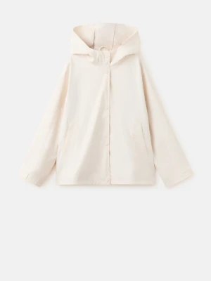 MANGO KIDS - Kożuch z gumowanym wykończeniem kremowy / écru - - Dzieci