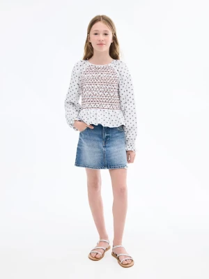 MANGO KIDS - Krótka spódnica dżinsowa średni niebieski - - Dzieci