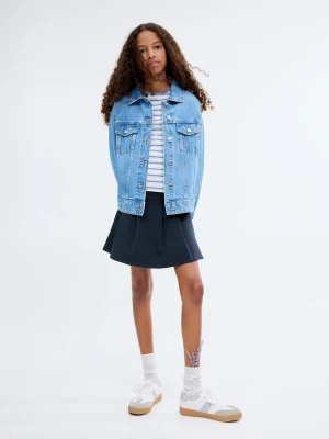 MANGO KIDS - Krótka spódnica z bawełny granatowy - lata - Dzieci