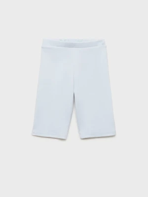 MANGO KIDS - Krótkie legginsy z prążkowanego materiału błękitny - lata - Dzieci