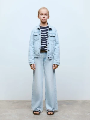 MANGO KIDS - Kurtka dżinsowa jasnoniebieski - - Dzieci