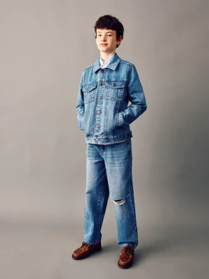 MANGO KIDS - Kurtka dżinsowa średni niebieski - - Dzieci