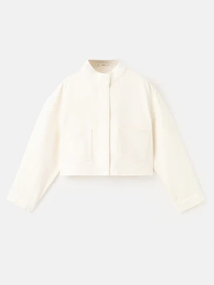 Kurtka dżinsowa ze stójką kremowy / écru - Dzieci - - MANGO KIDS