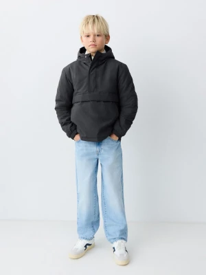 MANGO KIDS - Kurtka z kapturem antracytowy - - Dzieci