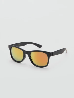 MANGO KIDS - Kwadratowe okulary przeciwsłoneczne czarny - Rozmiar uniwersalny - Dzieci