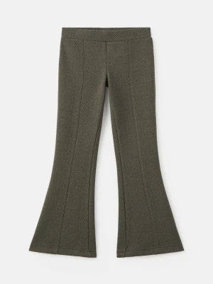 MANGO KIDS - Legginsy flare khaki - - Dzieci