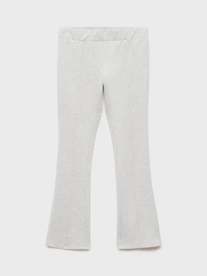 MANGO KIDS - Legginsy flare średni szary - - Dzieci