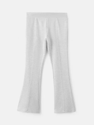 MANGO KIDS - Legginsy flare średni szary - - Dzieci