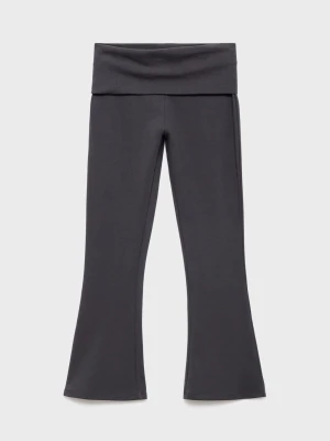 MANGO KIDS - Legginsy flare antracytowy - - Dzieci