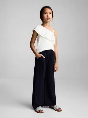 MANGO KIDS - Lejące spodnie culotte ciemnogranatowy - lata - Dzieci