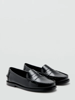 MANGO KIDS - Mokasyny ze sztucznej skóry czarny - - Dzieci