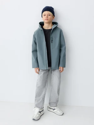 MANGO KIDS - Nieprzemakalna kurtka z kapturem ciemnoniebieski - - Dzieci