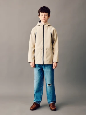 MANGO KIDS - Nieprzemakalna kurtka z kapturem lodowy szary - lata - Dzieci