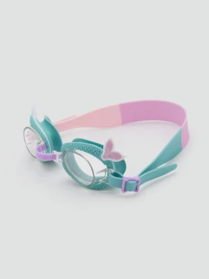 MANGO KIDS - Okulary do pływania syrena bladozielony - Rozmiar uniwersalny - Dzieci
