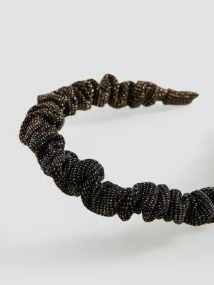 MANGO KIDS - Opaska z błyszczącymi koralikami złoty - Rozmiar uniwersalny - Dzieci