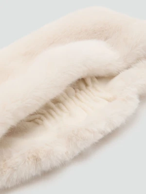 MANGO KIDS - Opaska z futerka piaskowy - Rozmiar uniwersalny - Dzieci