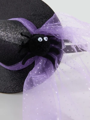 MANGO KIDS - Opaska z kapeluszem i pająkiem czarny - Rozmiar uniwersalny - Dzieci