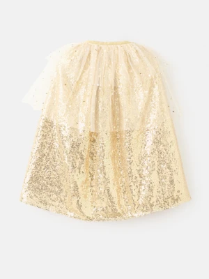 MANGO KIDS - Peleryna do kostiumu z cekinami złoty - Rozmiar uniwersalny - Dzieci